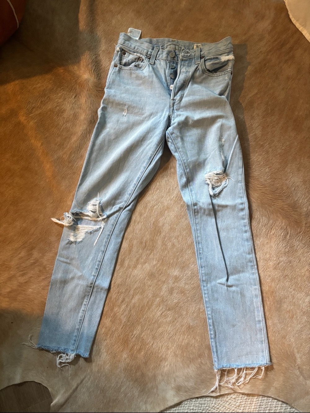Light Blue Distressed Women’s Jeans